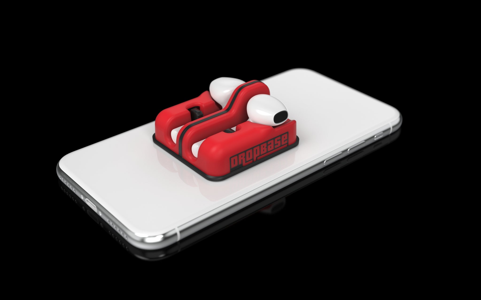 DropBase™ Headphone Case Red and Black