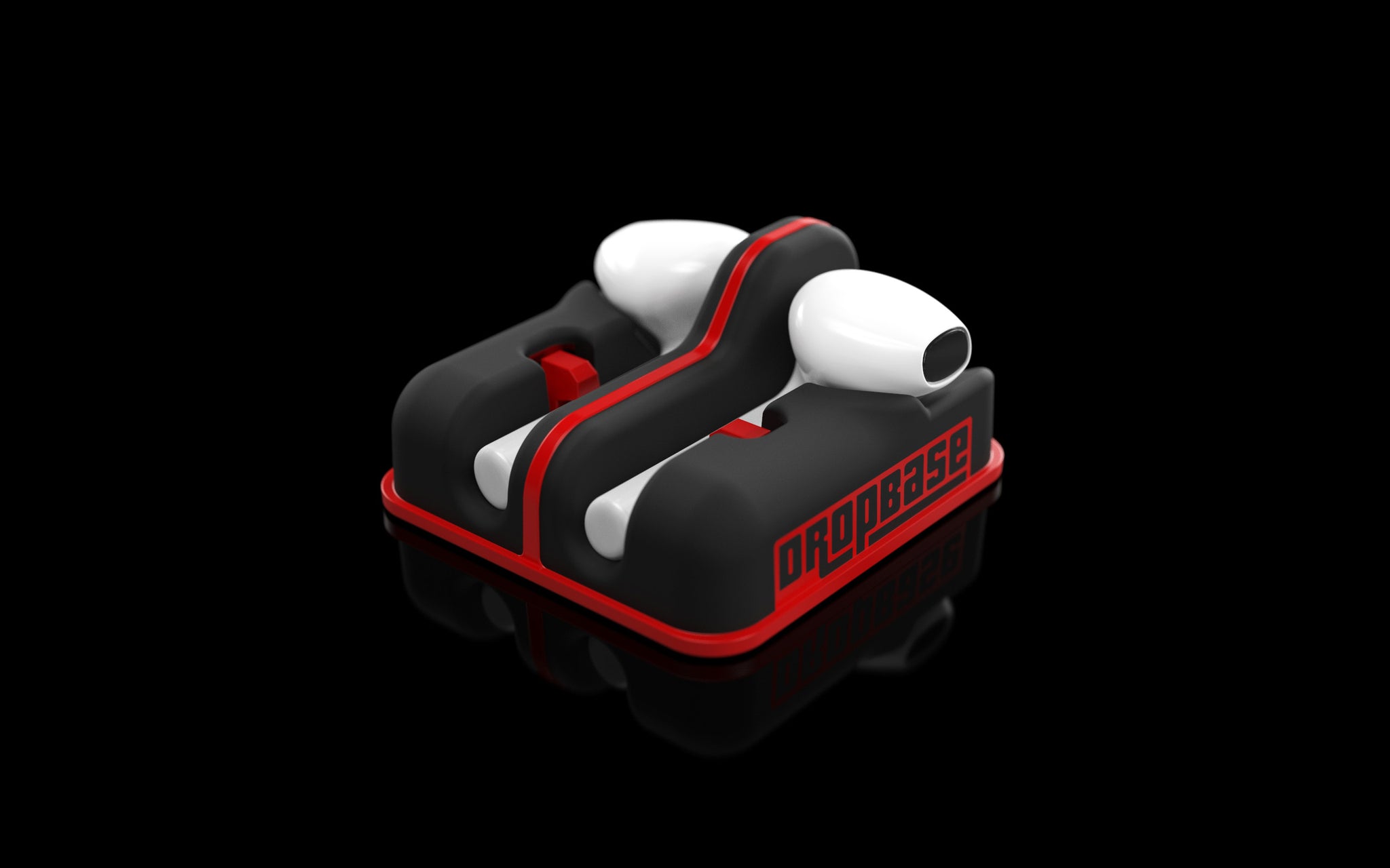 DropBase™ Headphone Case Black and Red Version