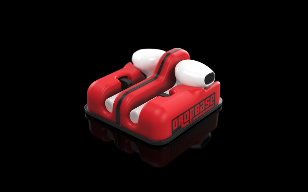 DropBase™ Headphone Case Red and Black