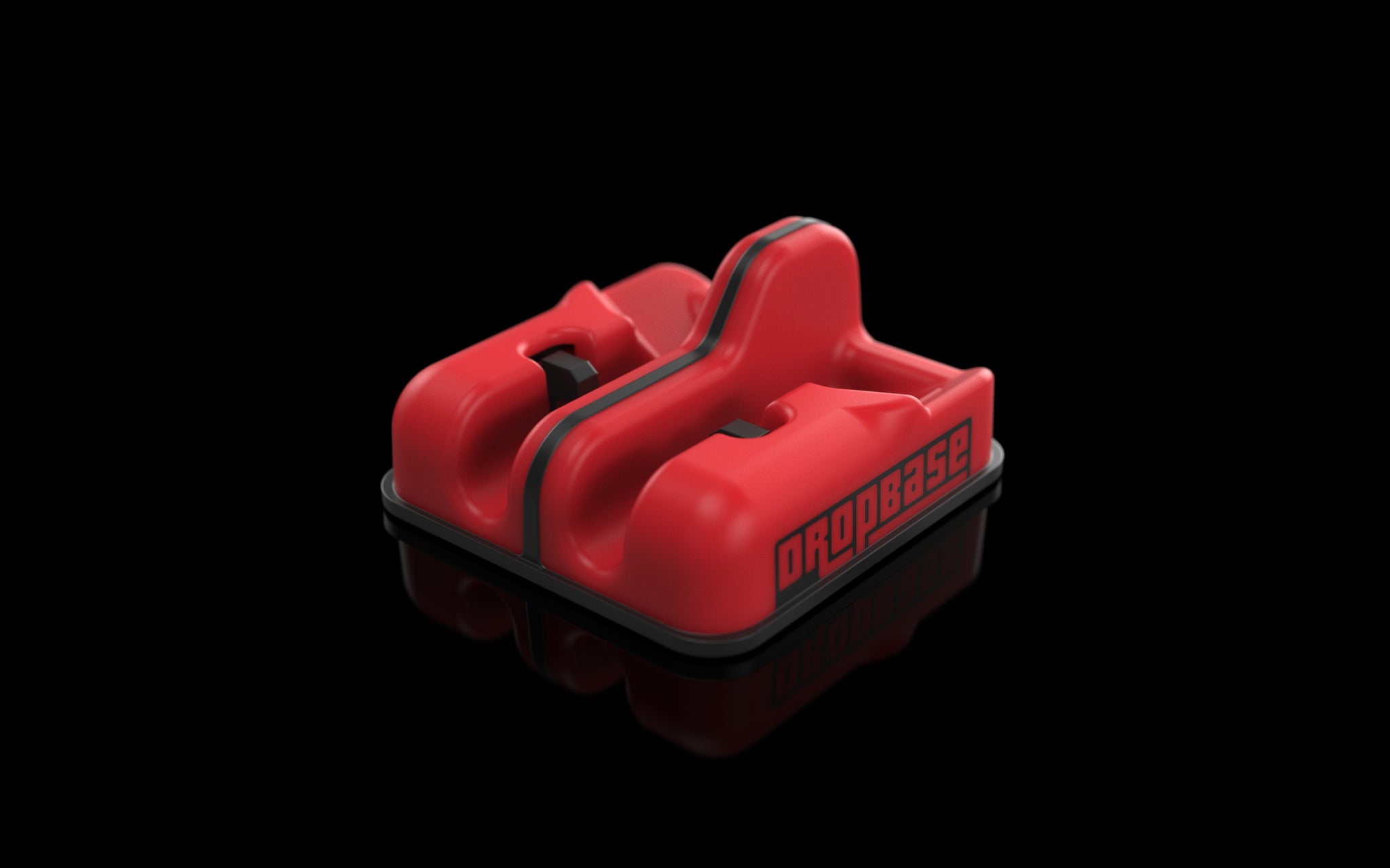 DropBase™ Headphone Case Red and Black