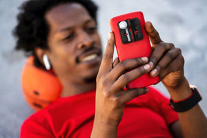 DropBase™ Headphone Case Red and Black